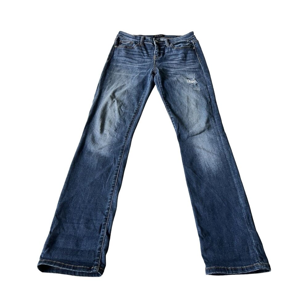 Judy Blue Los Angeles‎ Straight Fit Distressed Medium Wash Jeans Mens Size 9 29